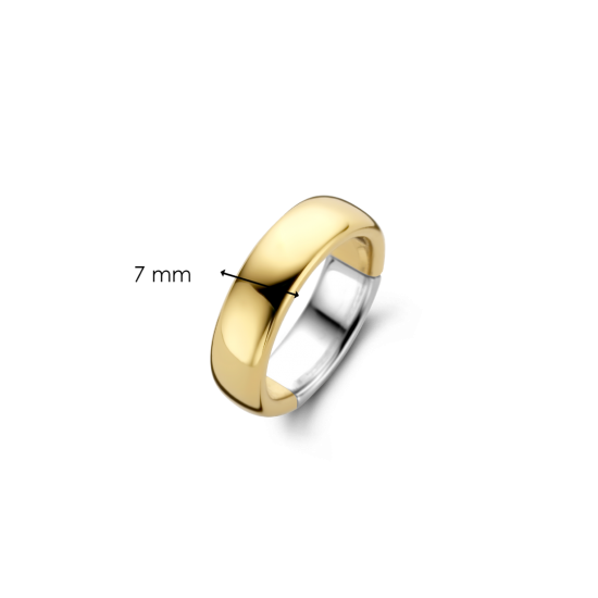 This TI SENTO - Milano gold-plated silver ring 12235SY flaunts a lustrous.