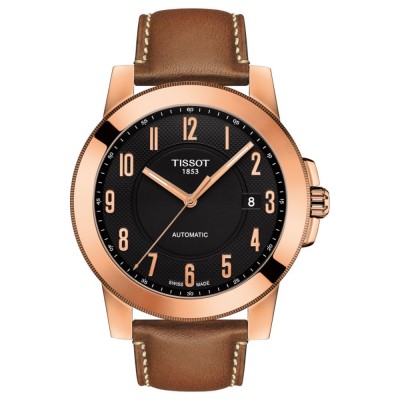 TISSOT T-Sport Gentleman Automatic Brown Leather Strap T0984073605201