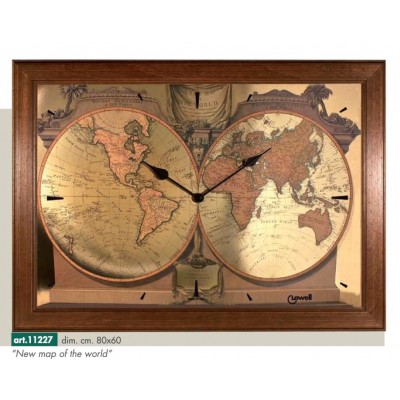 Wall Clock  art.11227 dim. cm. 80x60 "New map of the world"